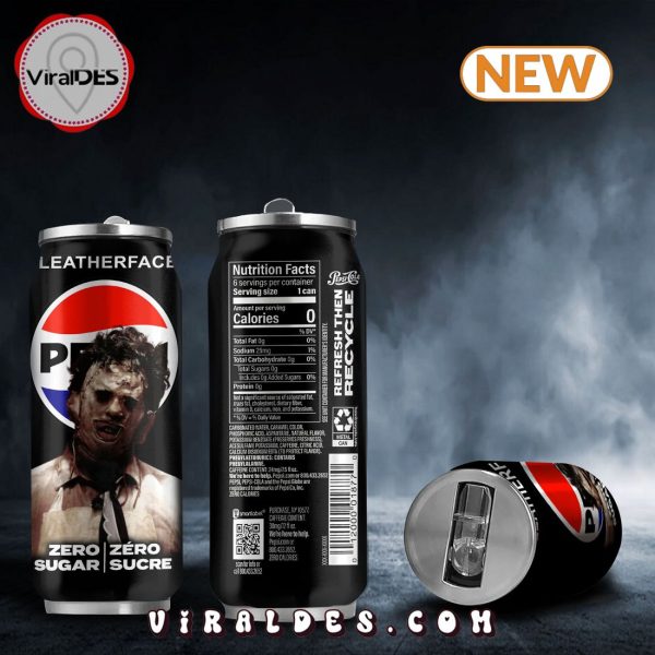 Pepsi Zero Drink Leatherface Halloween Tumbler Can