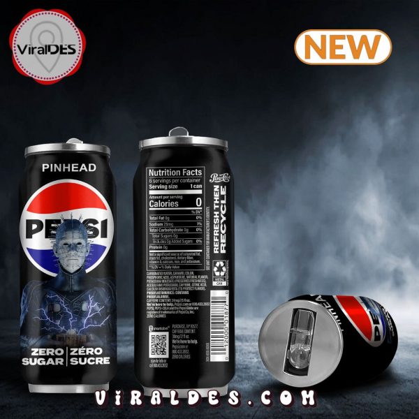 Pepsi Zero Drink Pinhead Halloween Tumbler Can