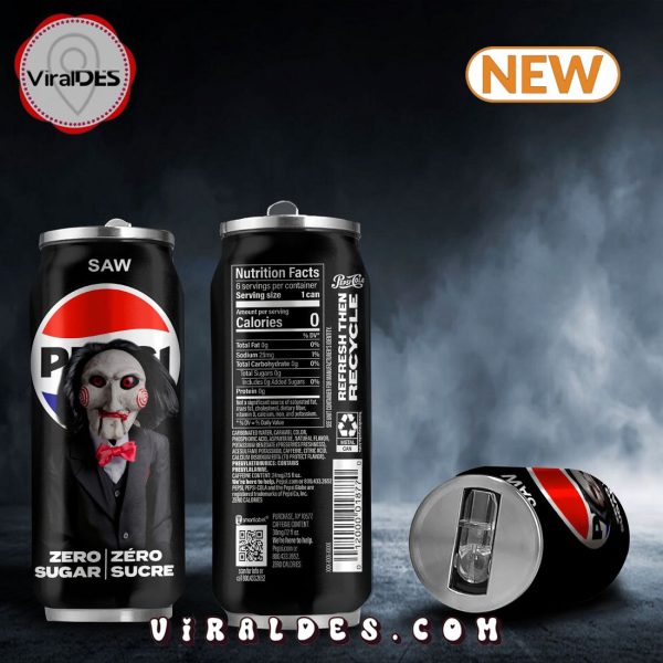 Pepsi Zero Drink SAW Halloween Tumbler Can