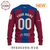 Personalized Barcelona FC Wool Grey Sweater