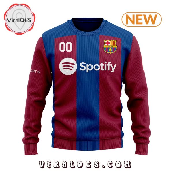 Personalized Barcelona FC Wool Sweater