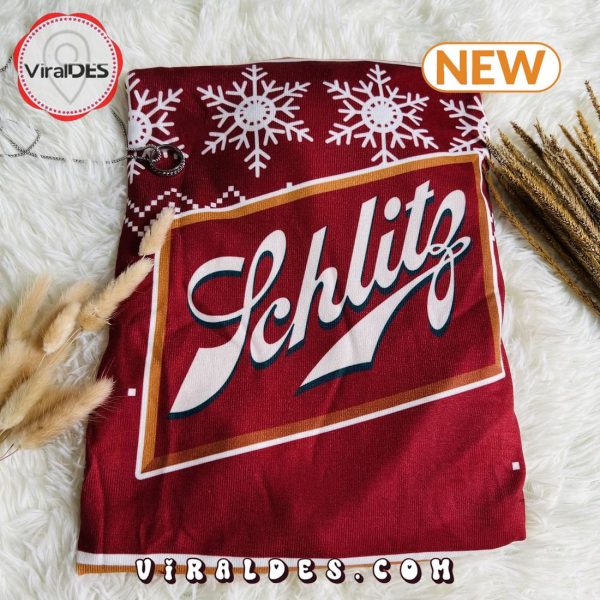 Personalized Funny Schlitz Beer Ugly Christmas Sweater