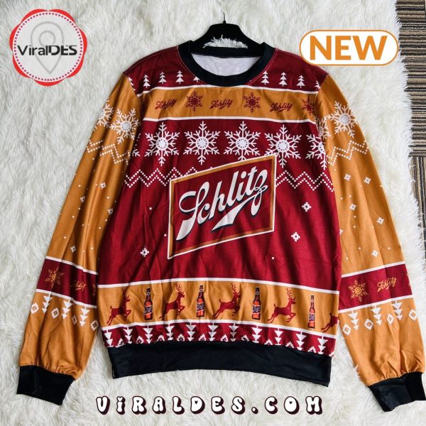 Personalized Funny Schlitz Beer Ugly Christmas Sweater