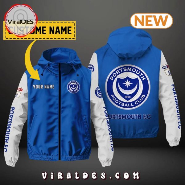 Portsmouth FC Custom Name Windbreaker Jacket