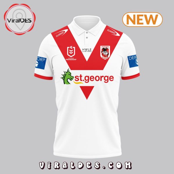 Premium St. George Illawarra Dragons White Polo