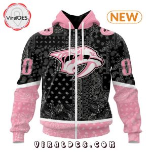 NHL Nashville Predators Special Pink Paisley Design Hoodie