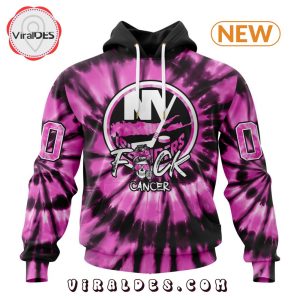 NHL New York Islanders Special Pink F!ck Cancer Design Hoodie