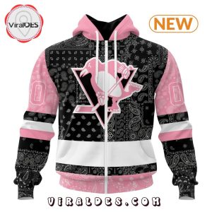 NHL Pittsburgh Penguins Special Pink Paisley Design Hoodie