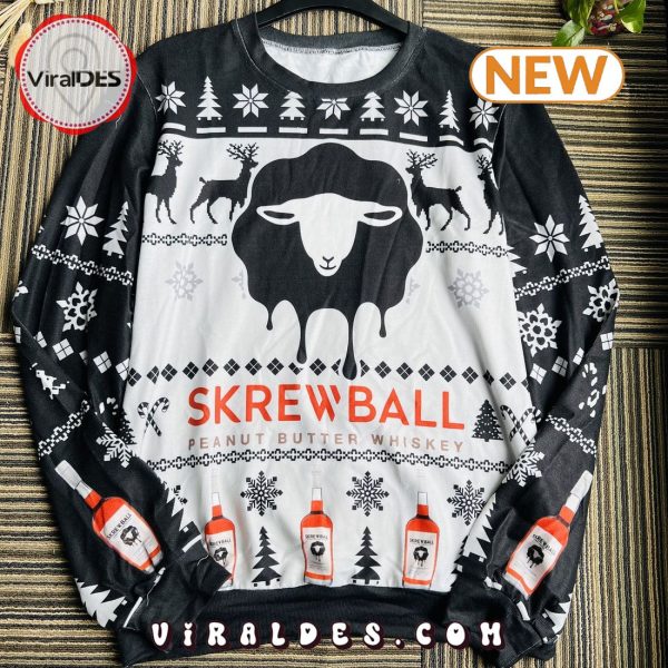 Screwball Peanut Butter Whiskey 3D Christmas Sweater