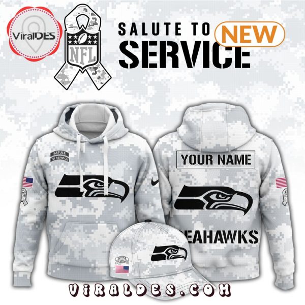 Seattle Seahawks Arctic Camo Salute To Service Hoodie, Jogger, Cap