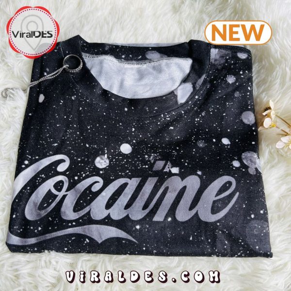 Snow Cat Cocaine Everywhere Black Ugly Christmas Sweater, Sweatshirt