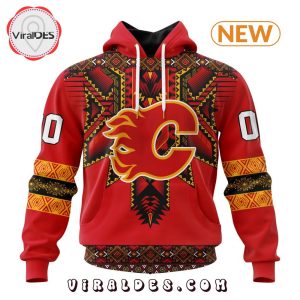 NHL Calgary Flames Special Native Heritage Design Hoodie