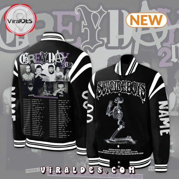 Suicideboys G59 Grey Day Tour 2023 Black Baseball Jacket