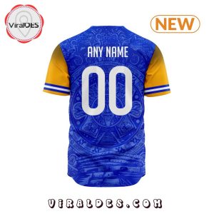 LIGA MX Tigres UANL Aztec Custom Design Baseball Jersey