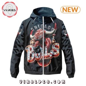 NBA Chicago Bulls Realistic Team Logo Design Windbreaker Jacket