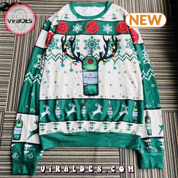 Tanqueray Reindeer Knitted Ugly Christmas Sweater