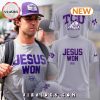 TCU Football Jesus Won Purple T-Shirt, Jogger, Cap