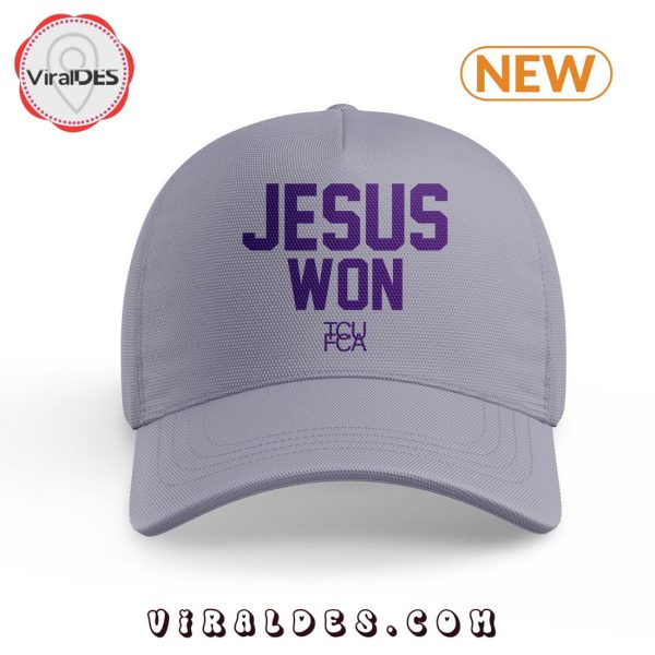 TCU Football Jesus Won Grey T-Shirt, Jogger, Cap