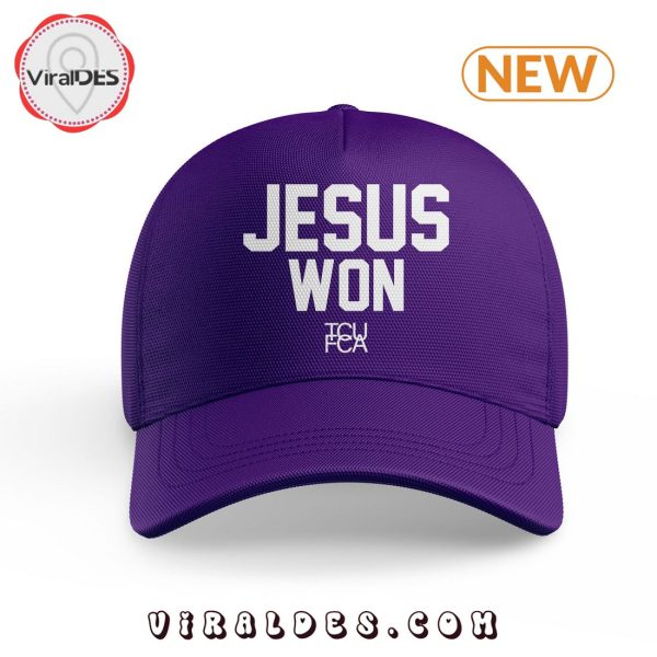 TCU Football Jesus Won Purple Hoodie, Jogger, Cap