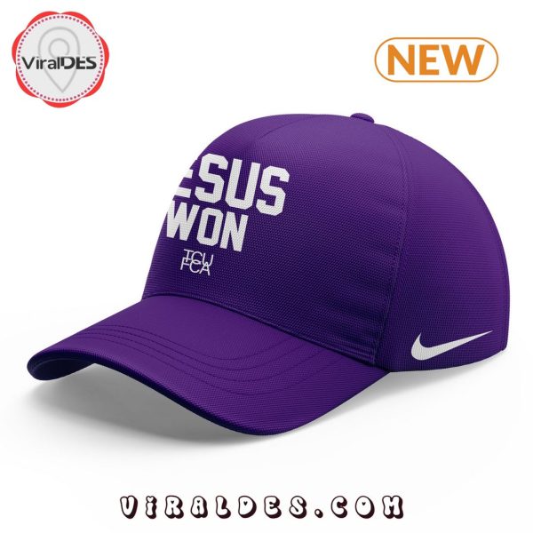 TCU Football Jesus Won Purple Hoodie, Jogger, Cap