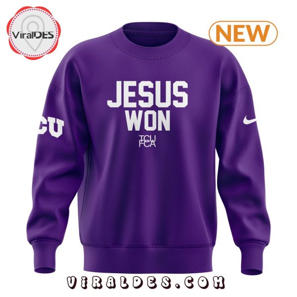 TCU Football Jesus Won Purple Sweatshirt