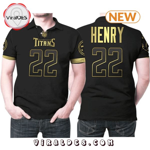 Tennessee Titans Derrick Henry Black Football Polo