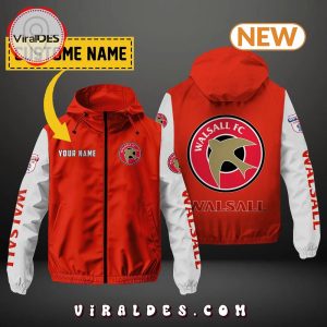 Walsall FC Custom Name Windbreaker Jacket