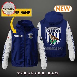 West Bromwich Albion Custom Name Windbreaker Jacket