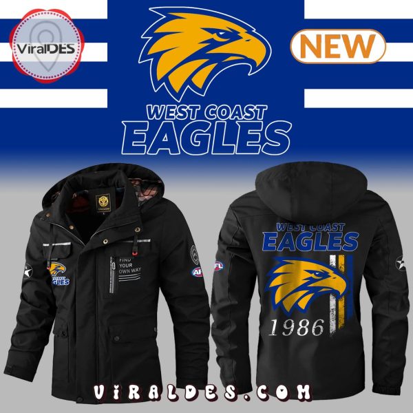 West Coast Eagles Black Windbreaker Jacket