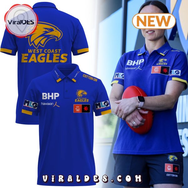 West Coast Eagles Navy Polo Shirt