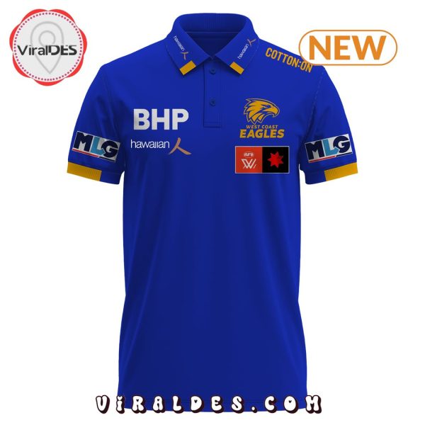 West Coast Eagles Navy Polo Shirt