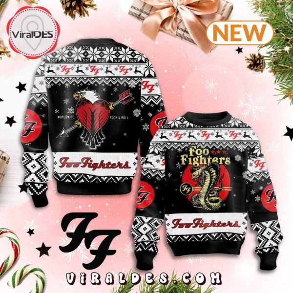 Worldwide Rock & Roll Foo Fighters Christmas Sweater