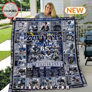 Dallas Cowboys 65th Anniversary Quilt Blanket