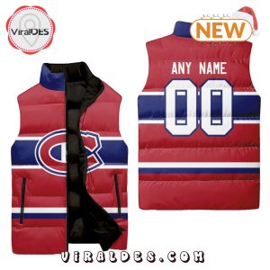 NHL Montreal Canadiens Custom Home Sleeveless Puffer Jacket