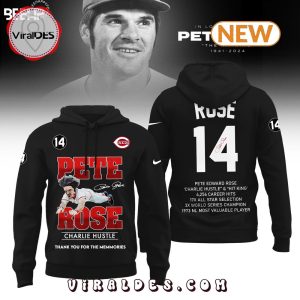 Pete Rose Thank You For The Memmories Black Hoodie