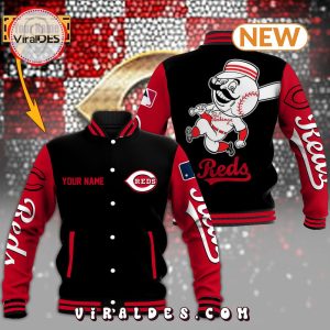 Custom Cincinnati Reds Black Baseball Jacket