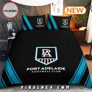 Port Adelaide FC Black Luxury Bedding Set