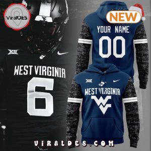 Personalized West Virginia Football Navy Version Hoodie