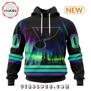 NHL St. Louis Blues Special Northern Lights Hoodie