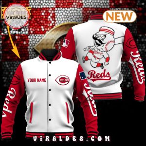 Custom Cincinnati Reds White Baseball Jacket