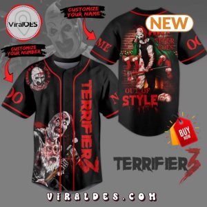 Terrifier 3 Horror Movie Custom Baseball Jersey