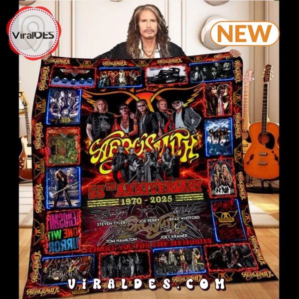 Aerosmith Thank You For The Memories Fleece Blanket