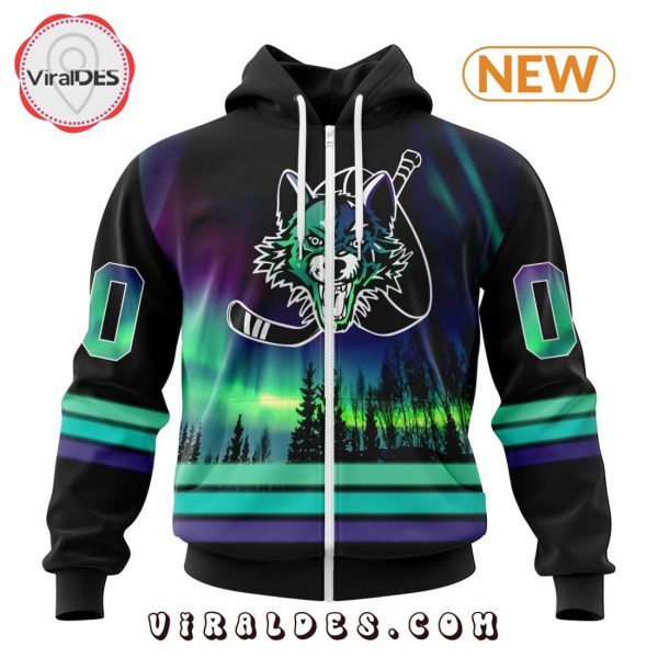 AHL Chicago Wolves Special Northern Lights Hoodie