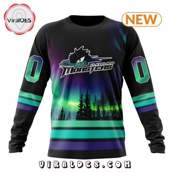 AHL Cleveland Monsters Special Northern Lights Hoodie