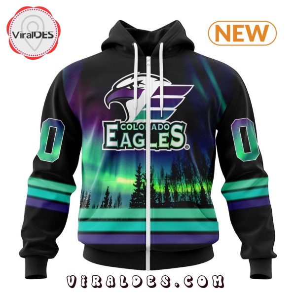 AHL Colorado Eagles Special Northern Lights Hoodie