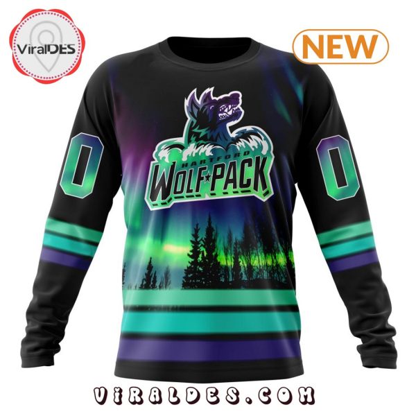 AHL Hartford Wolf Pack Special Northern Lights Hoodie