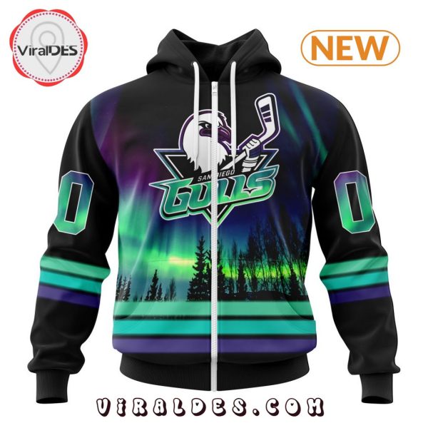 AHL San Diego Gulls Special Northern Lights Hoodie