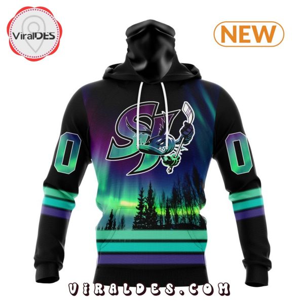 AHL San Jose Barracuda Special Northern Lights Hoodie