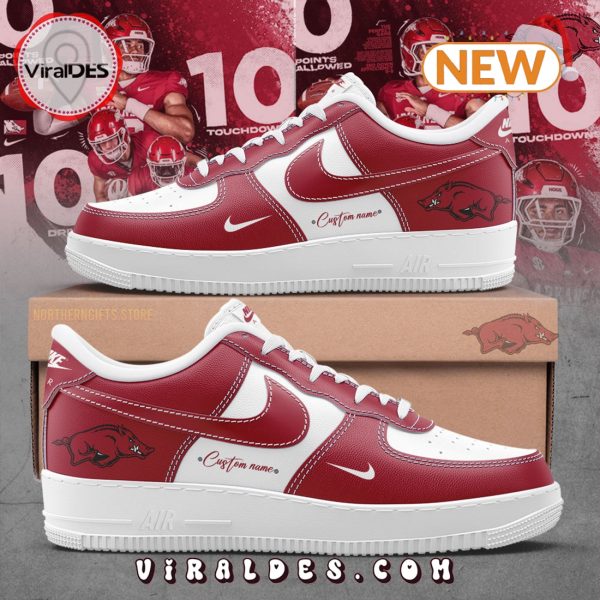 Arkansas Razorbacks Custom Air Force 1 Sneakers