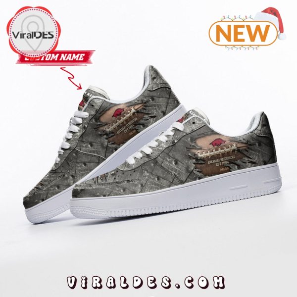 Arkansas Razorbacks NCAA Football Air Force 1 Sneakers